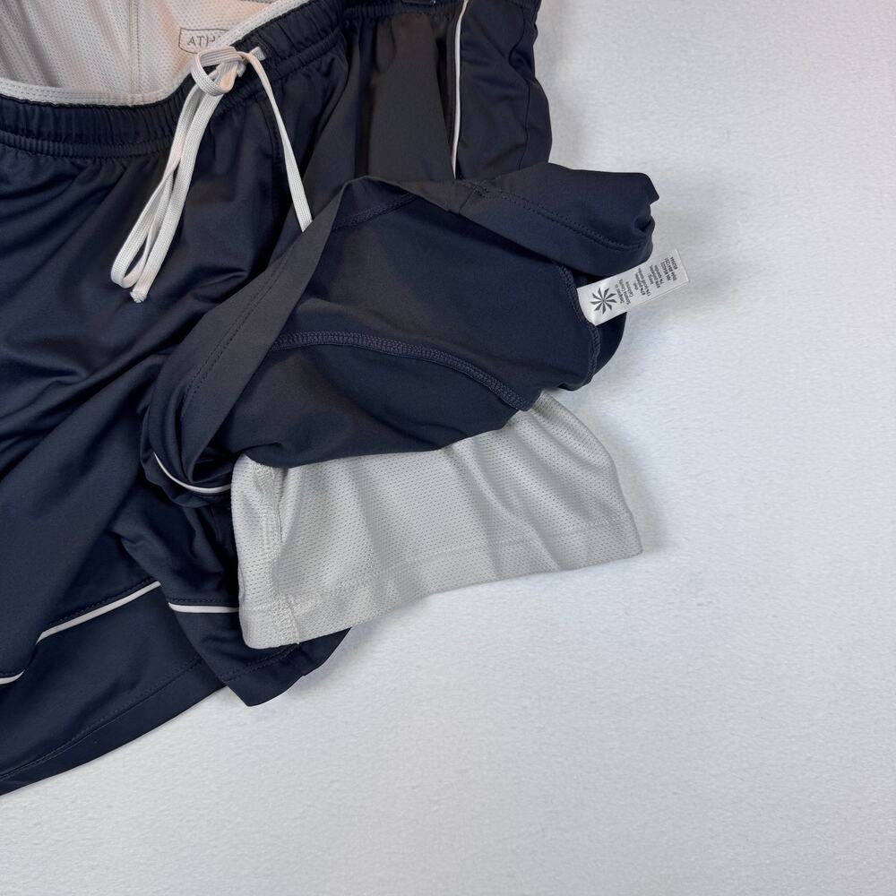 Athleta Womens Small Gray Running Shorts Mesh Lined Shorts Gym Yoga - Picture 6 of 7